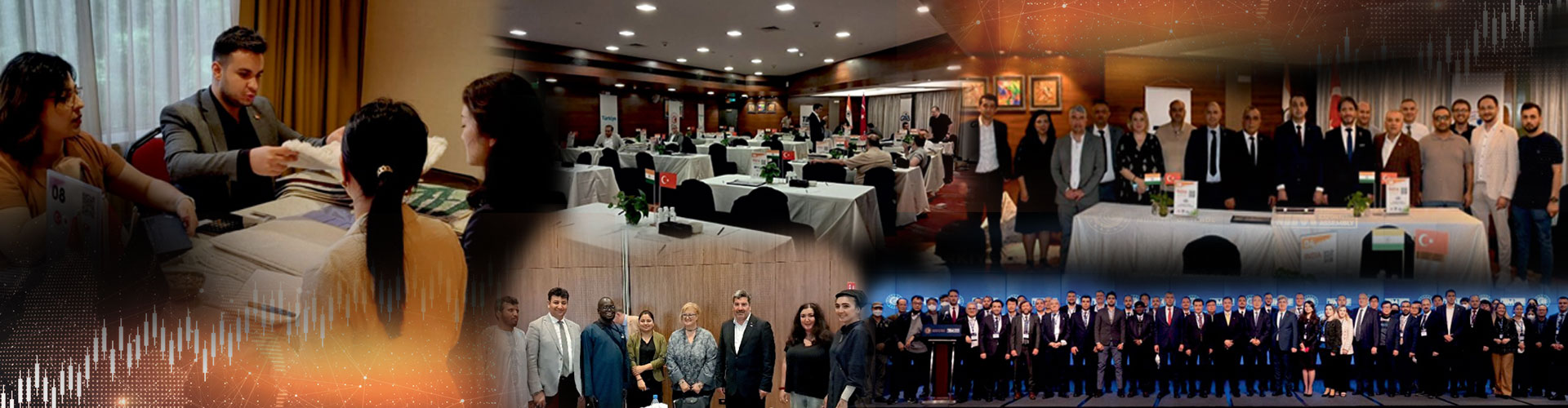 Business leaders networking during an international trade mission and B2B meetings.